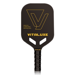 VITALUXE 3K Carbon Fiber Pickleball Paddle, Thermoformed aerodynamics Hollow Edgeless Pickleball Racket ergonomic  design with Comfortable handle Grip and  for Intermediate and professionals