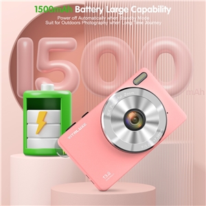 VITALUXE Digital Camera, 4K Kids Camera 13MP Point and Shoot Digital Cameras with 32GB SD Card 16X Zoom, 2.83'' Portable Vintage Small Camera for Teens Students Kids Boys Girls Adults Beginner(Pink)