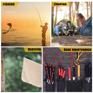 VITALUXE 1000Ib Paracord Rope, Tactical Parachute Cord with 12 Triple Strands, Heavy Duty Survival Gear for Camping, Hiking, Ideal for Bracelets, Lanyards, Diameter: 4MM, Black