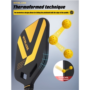 USAP Approved, Carbon Fiber Pickleball Paddle, Edgeless T700+3K Textured Carbon Friction Surface,Thermoformed Pickleball Paddle with Aerodynamic Design Used for tournaments, Power & Control & Spin Max, USAP Approved