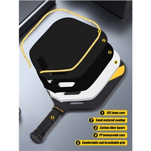 USAP Approved, Carbon Fiber Pickleball Paddle, Edgeless T700+3K Textured Carbon Friction Surface,Thermoformed Pickleball Paddle with Aerodynamic Design Used for tournaments, Power & Control & Spin Max, USAP Approved