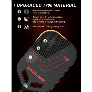 USAP Approved, Carbon Fiber Pickleball Paddle, Edgeless T700+3K Textured Carbon Friction Surface,Thermoformed Pickleball Paddle with Aerodynamic Design Used for tournaments, Power & Control & Spin Max, USAP Approved