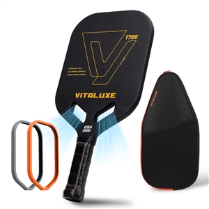 T700 Carbon Fiber Pickleball Paddle, Edgeless paddle racket | Includes 2 Edge Guard Tapes & Bag.