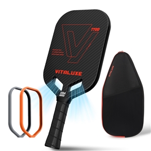 T700 Carbon Fiber Pickleball Paddle, Edgeless paddle racket | Includes 2 Edge Guard Tapes & Bag.