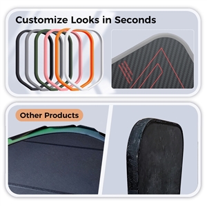 USAP Approved, Carbon Fiber Edgeless Pickleball Paddle,Exclusively Designed Weighting and Protection Edge Tape 2 Pack | Bag, control