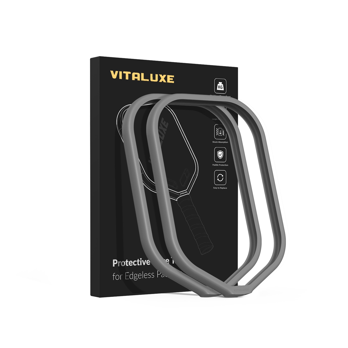 VITALUXE Pickleball Weighted Tape for 16mm Edgeless Paddles | Edge Guard | Lead Tape Alternative | No Glue | Easy Install and Replace