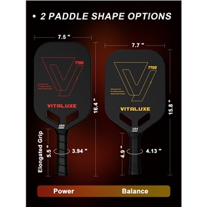 USAP Approved, Carbon Fiber Edgeless Pickleball Paddle,Exclusively Designed Weighting and Protection Edge Tape 2 Pack | Bag, power