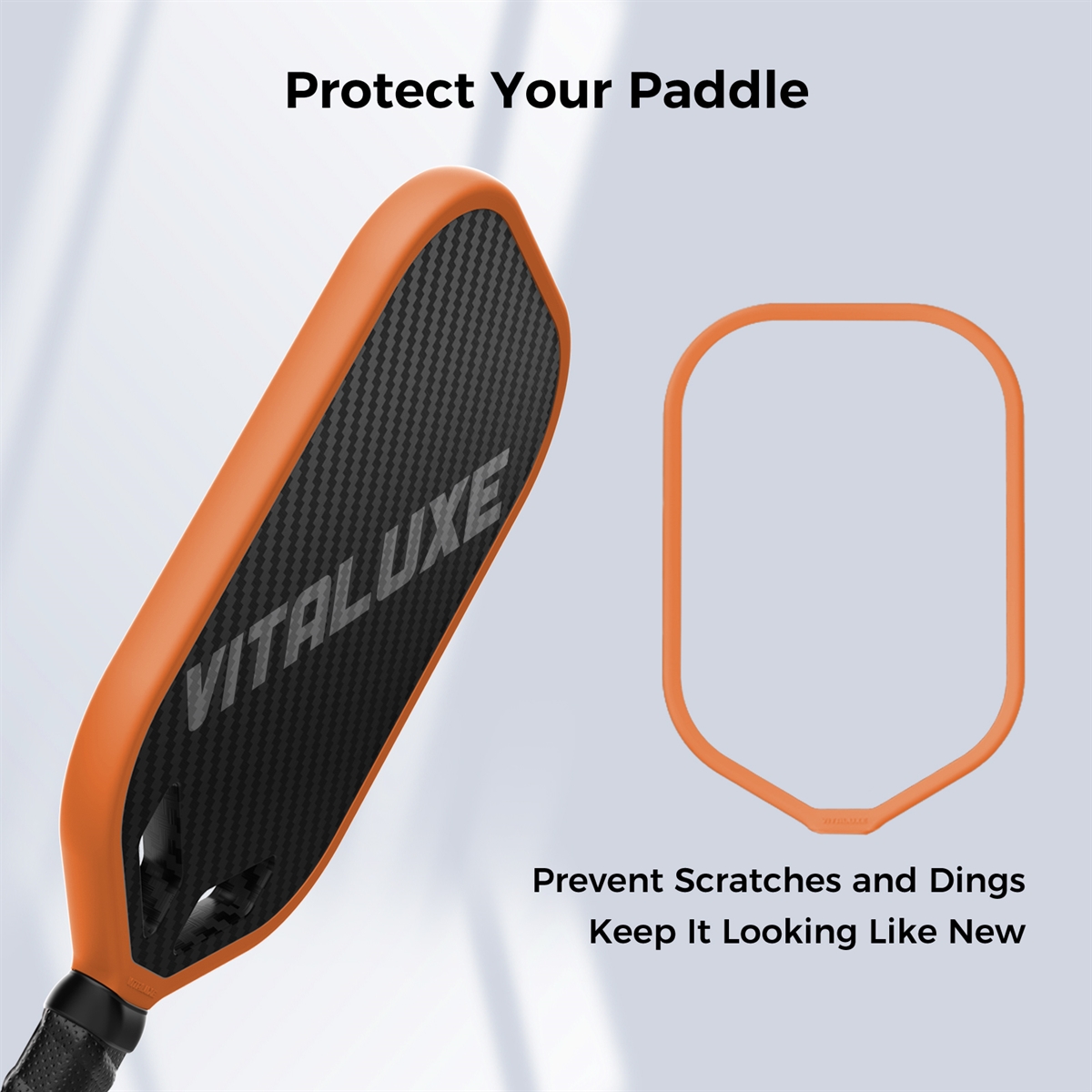 USAP Approved, Carbon Fiber Edgeless Pickleball Paddle,Exclusively Designed Weighting and Protection Edge Tape 2 Pack, control