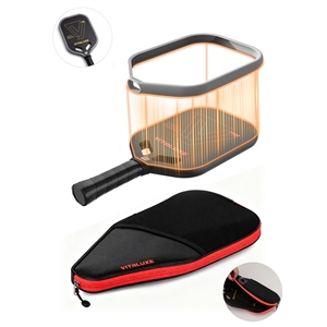 USAP Approved, Carbon Fiber Edgeless Pickleball Paddle，Exclusively Designed Weighting and Protection Edge Tape 2 Pack | Bag, control