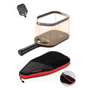 USAP Approved, Carbon Fiber Edgeless Pickleball Paddle,Exclusively Designed Weighting and Protection Edge Tape 2 Pack | Bag, control