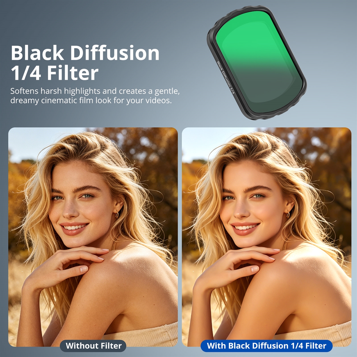 VITALUXE Magnetic UV Filter for DJI Osmo Pocket 4 / Pocket 3, Multi-Coated Optical Glass Lens Protective Filter for DJI Pocket 3/4 Creator Combo, Waterproof Scratch Dust Resistant, Daily Gimbal Safe