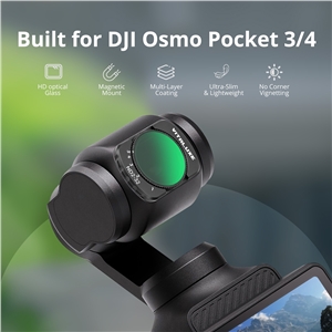 VITALUXE Variable ND 2-32 & ND 32-512 Filter for DJI Osmo Pocket 3 / Osmo Pocket 4, Magnetic Limited Stops Neutral Density Filters, Action Camera Pocket 3/4 Accessories